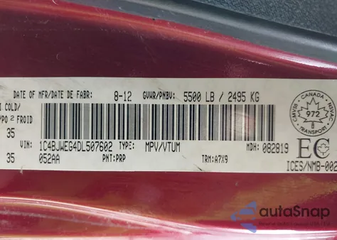 2013 Jeep Wrangler Unlimited Sahara from USA, damaged, VIN 1C4BJWEG4DL507602